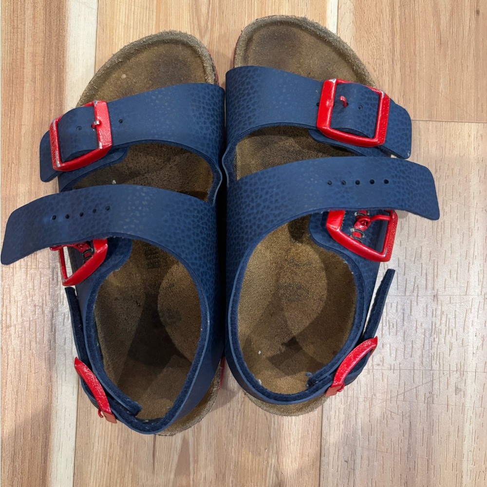 Birkenstock Kids Sandals in Navy and Red